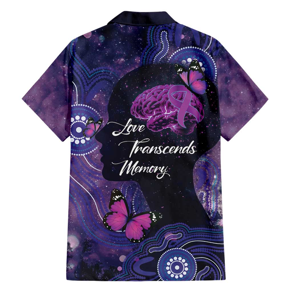 Alzheimer's and Brain Awareness Month Australia Family Matching Short Sleeve Bodycon Dress and Hawaiian Shirt Love Transcends Memory