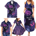 Alzheimer's and Brain Awareness Month Australia Family Matching Summer Maxi Dress and Hawaiian Shirt Love Transcends Memory
