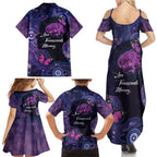 Alzheimer's and Brain Awareness Month Australia Family Matching Summer Maxi Dress and Hawaiian Shirt Love Transcends Memory