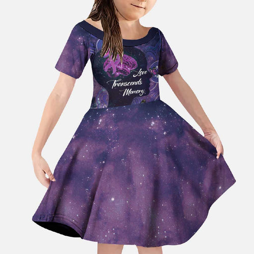 Alzheimer's and Brain Awareness Month Australia Family Matching Tank Maxi Dress and Hawaiian Shirt Love Transcends Memory