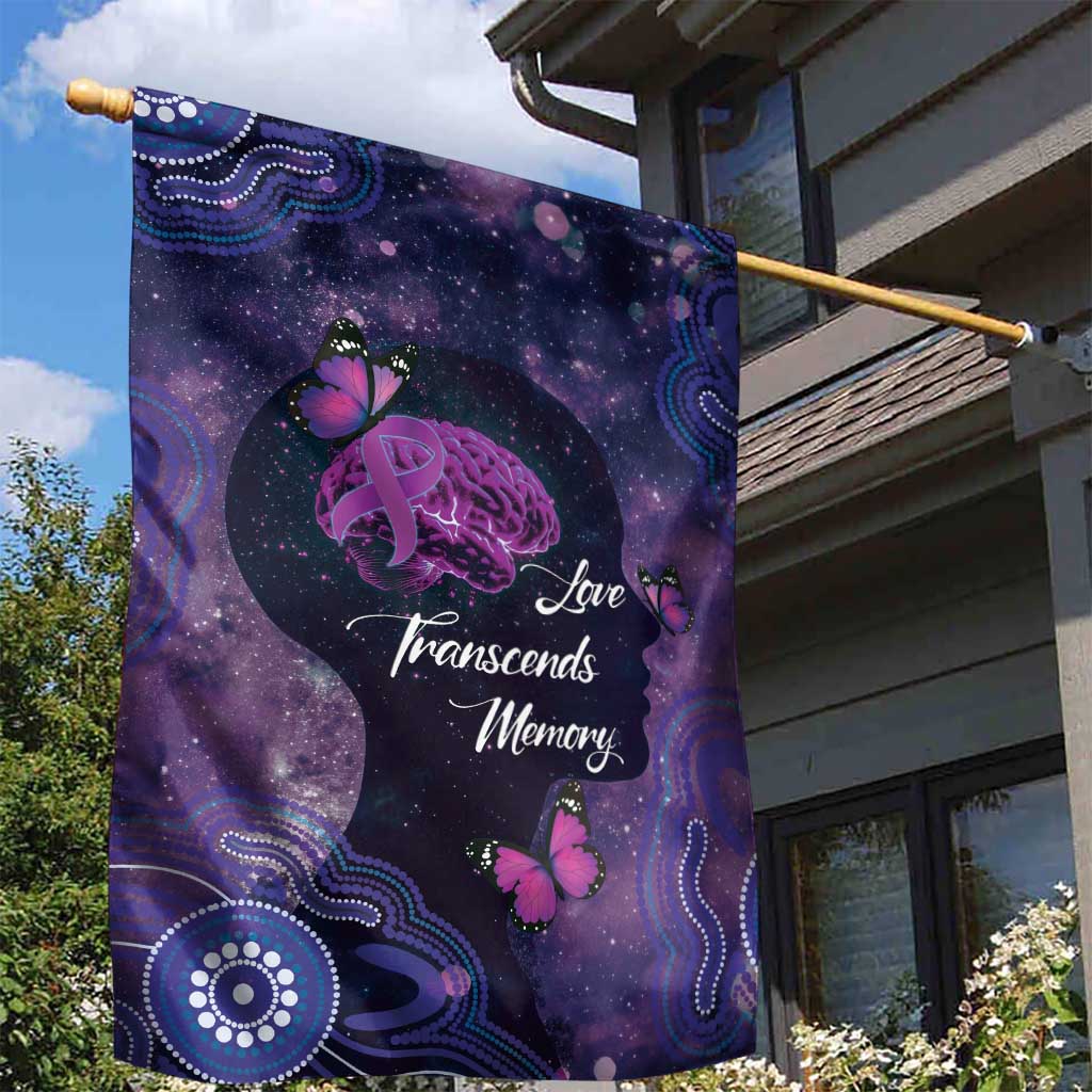 Alzheimer's and Brain Awareness Month Australia Garden Flag Love Transcends Memory