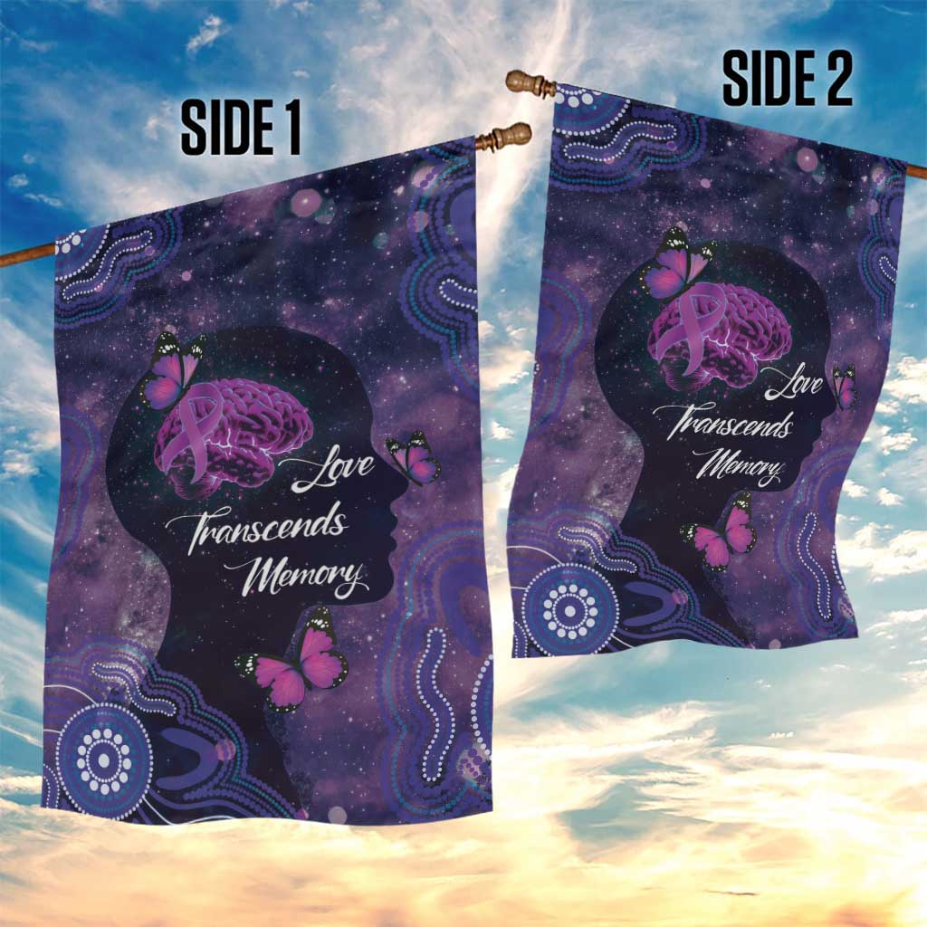 Alzheimer's and Brain Awareness Month Australia Garden Flag Love Transcends Memory