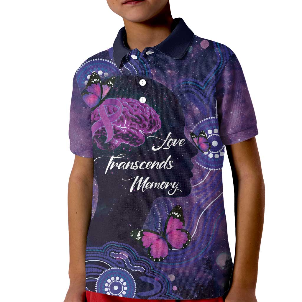 Alzheimer's and Brain Awareness Month Australia Kid Polo Shirt Love Transcends Memory