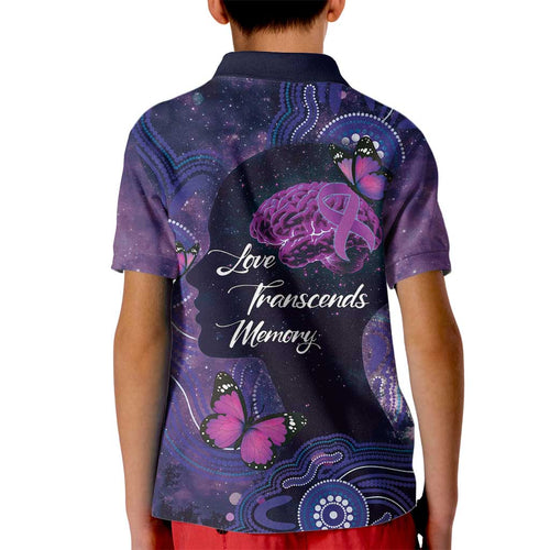 Alzheimer's and Brain Awareness Month Australia Kid Polo Shirt Love Transcends Memory