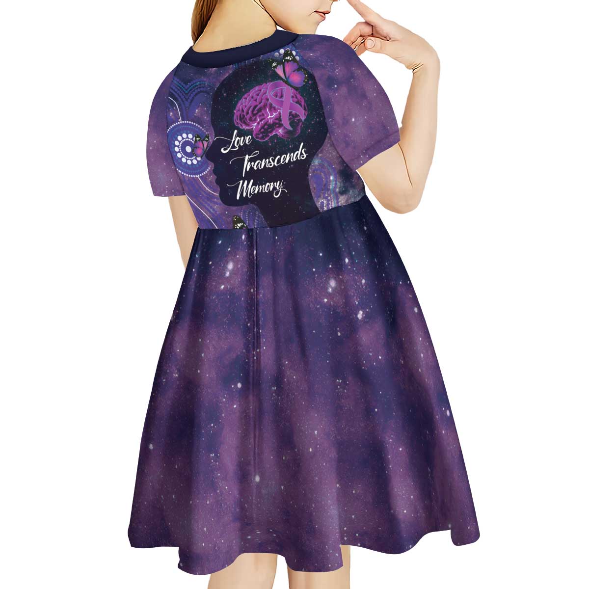 Alzheimer's and Brain Awareness Month Australia Kid Short Sleeve Dress Love Transcends Memory