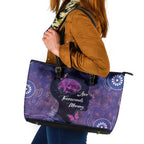 Alzheimer's and Brain Awareness Month Australia Leather Tote Bag Love Transcends Memory
