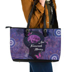 Alzheimer's and Brain Awareness Month Australia Leather Tote Bag Love Transcends Memory