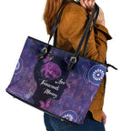 Alzheimer's and Brain Awareness Month Australia Leather Tote Bag Love Transcends Memory