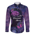 Alzheimer's and Brain Awareness Month Australia Long Sleeve Button Shirt Love Transcends Memory