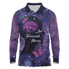 Alzheimer's and Brain Awareness Month Australia Long Sleeve Polo Shirt Love Transcends Memory