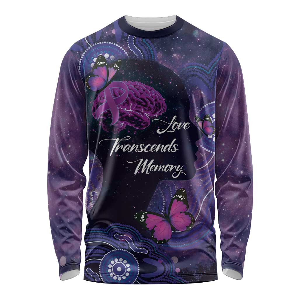 Alzheimer's and Brain Awareness Month Australia Long Sleeve Shirt Love Transcends Memory
