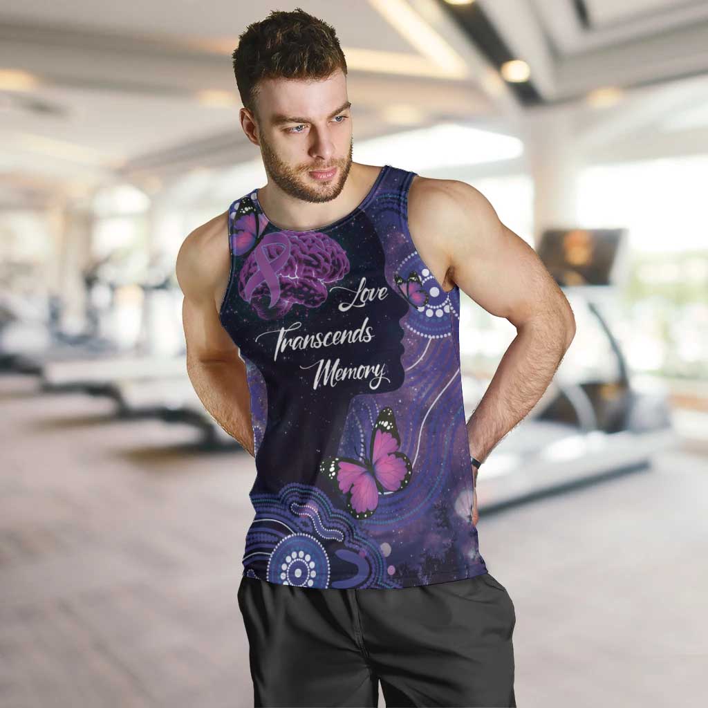 Alzheimer's and Brain Awareness Month Australia Men Tank Top Love Transcends Memory