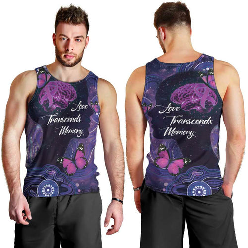 Alzheimer's and Brain Awareness Month Australia Men Tank Top Love Transcends Memory