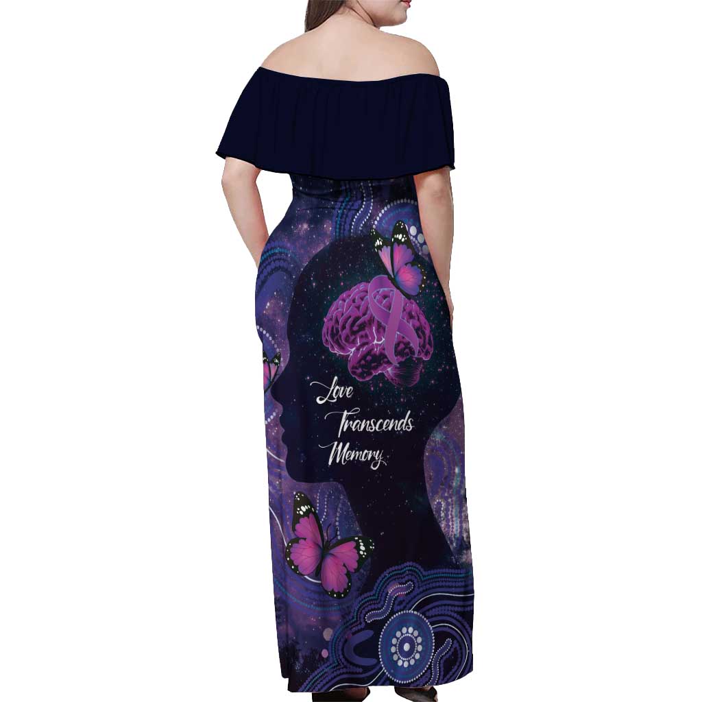 Alzheimer's and Brain Awareness Month Australia Off Shoulder Maxi Dress Love Transcends Memory