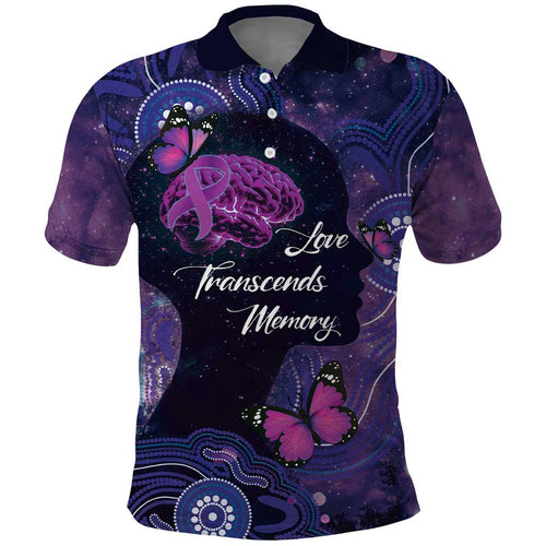 Alzheimer's and Brain Awareness Month Australia Polo Shirt Love Transcends Memory