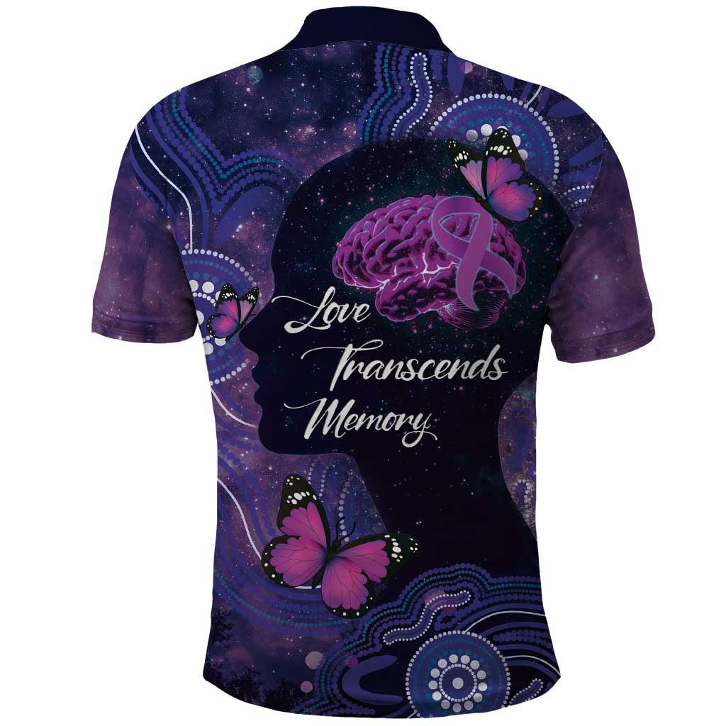 Alzheimer's and Brain Awareness Month Australia Polo Shirt Love Transcends Memory