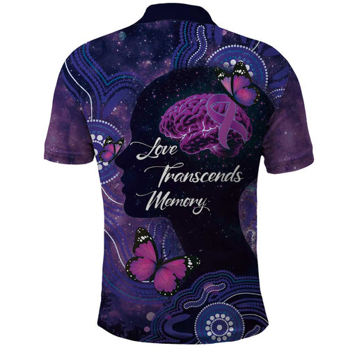 Alzheimer's and Brain Awareness Month Australia Polo Shirt Love Transcends Memory
