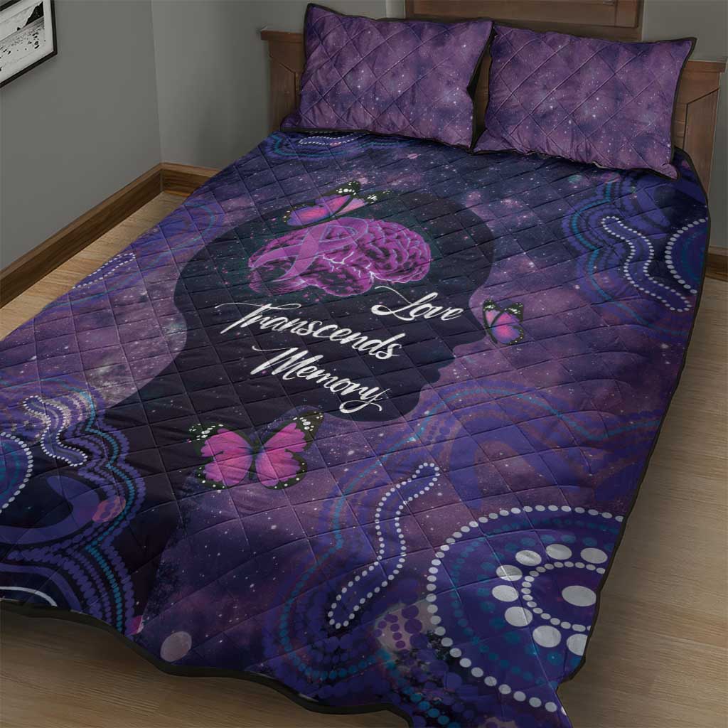 Alzheimer's and Brain Awareness Month Australia Quilt Bed Set Love Transcends Memory