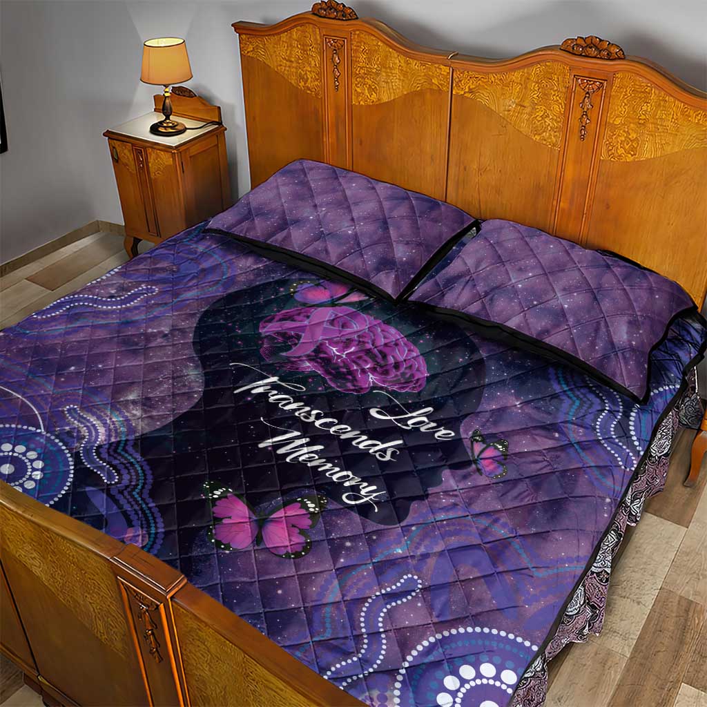 Alzheimer's and Brain Awareness Month Australia Quilt Bed Set Love Transcends Memory