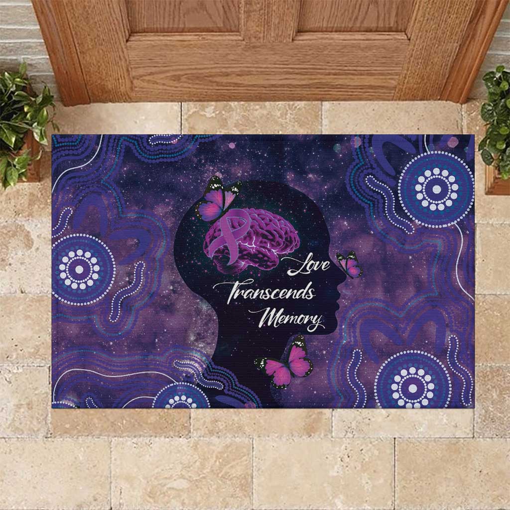Alzheimer's and Brain Awareness Month Australia Rubber Doormat Love Transcends Memory