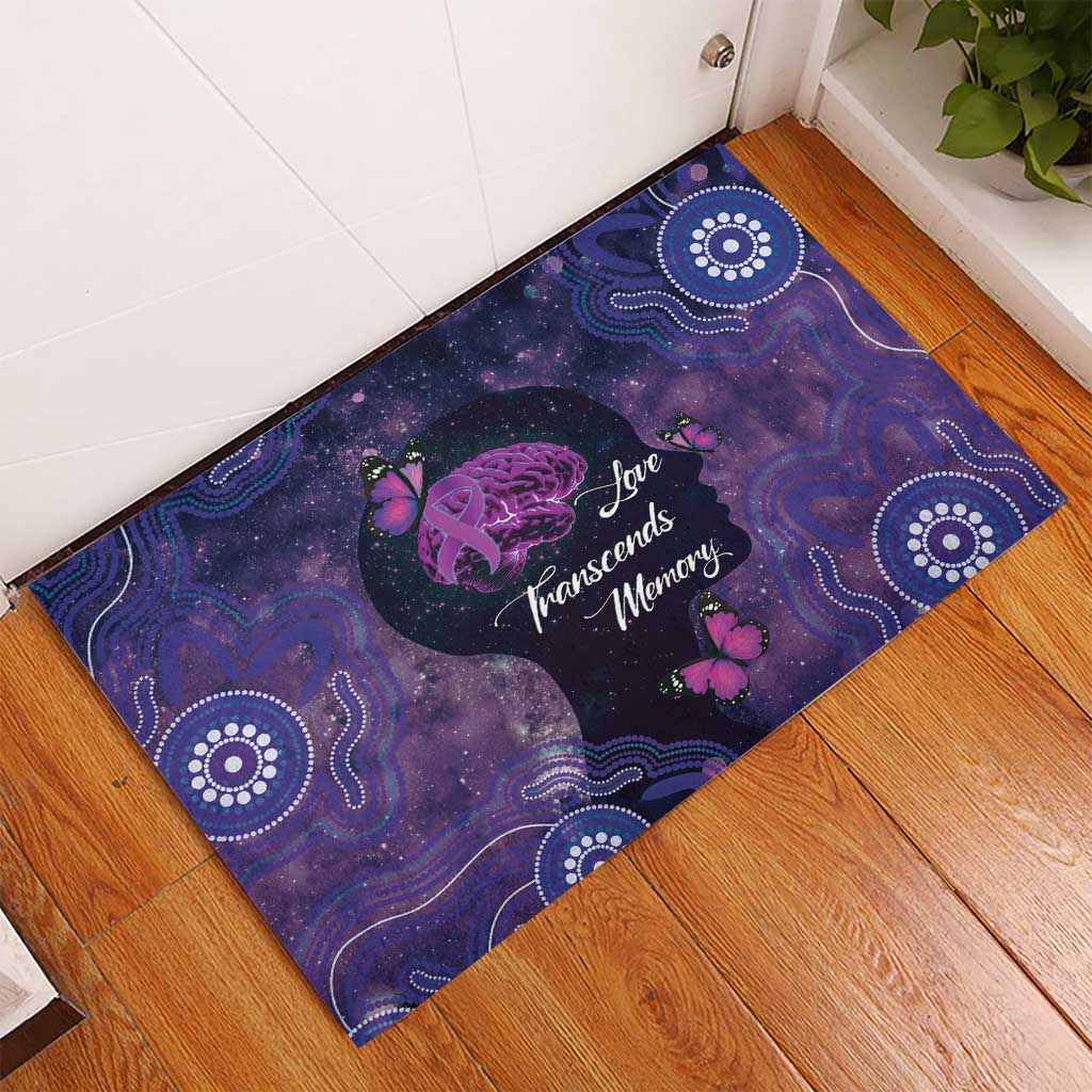 Alzheimer's and Brain Awareness Month Australia Rubber Doormat Love Transcends Memory