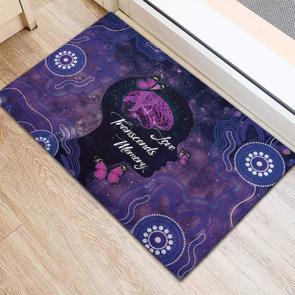 Alzheimer's and Brain Awareness Month Australia Rubber Doormat Love Transcends Memory