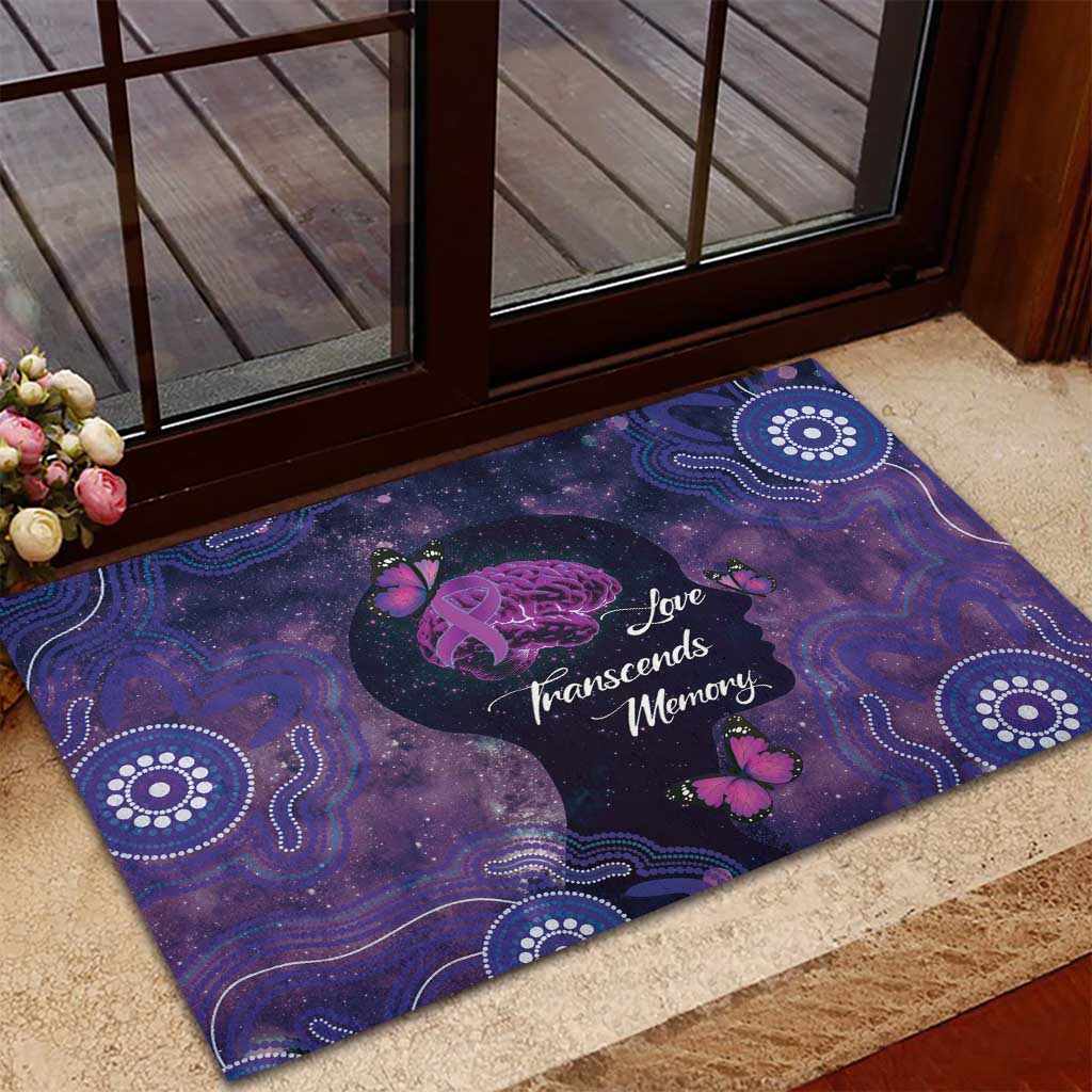 Alzheimer's and Brain Awareness Month Australia Rubber Doormat Love Transcends Memory