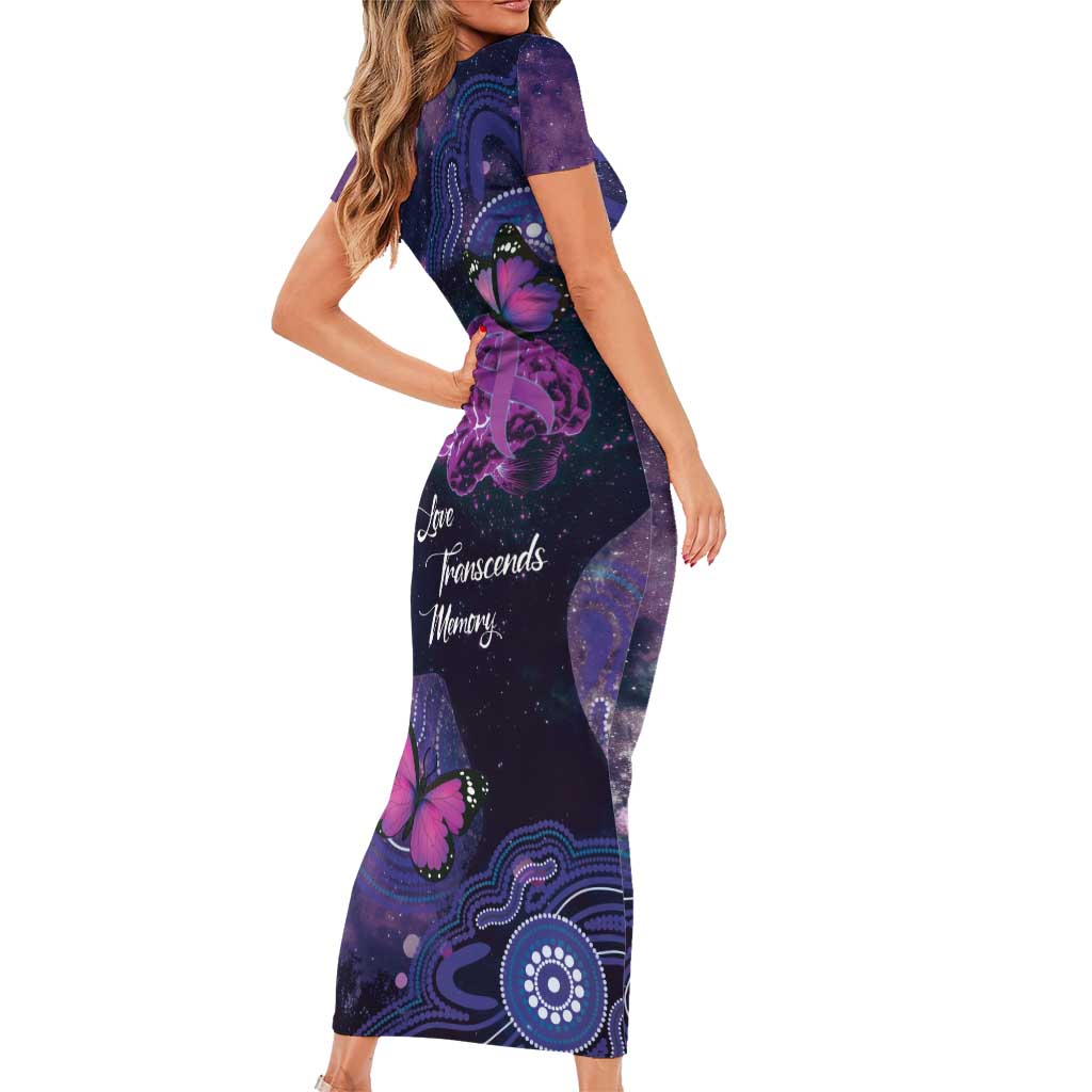 Alzheimer's and Brain Awareness Month Australia Short Sleeve Bodycon Dress Love Transcends Memory