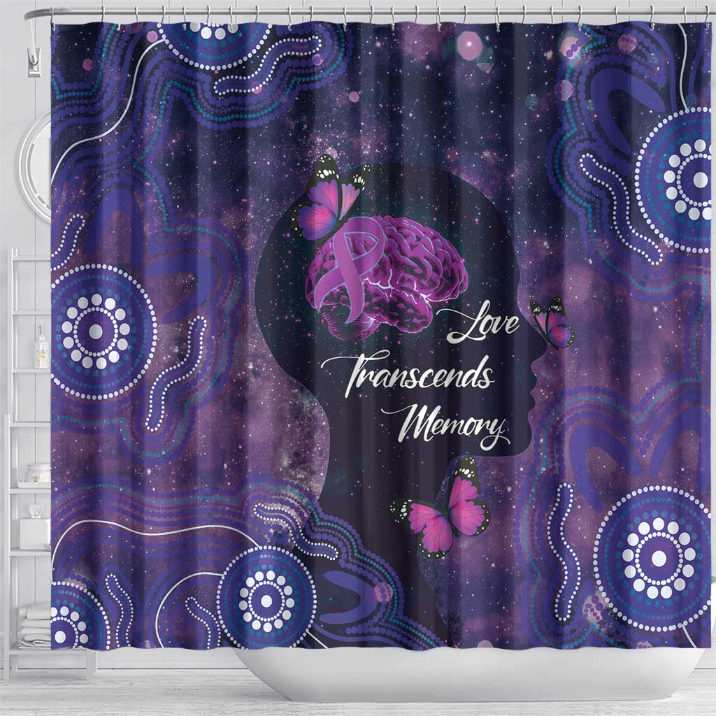 Alzheimer's and Brain Awareness Month Australia Shower Curtain Love Transcends Memory