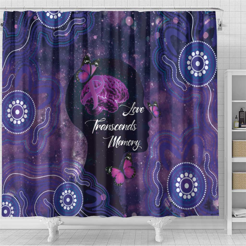 Alzheimer's and Brain Awareness Month Australia Shower Curtain Love Transcends Memory