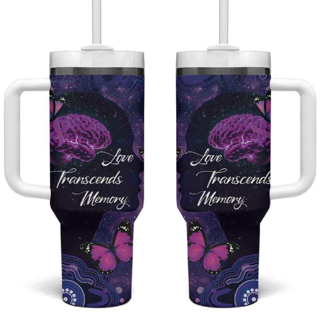 Alzheimer's and Brain Awareness Month Australia Tumbler With Handle Love Transcends Memory