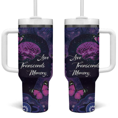 Alzheimer's and Brain Awareness Month Australia Tumbler With Handle Love Transcends Memory
