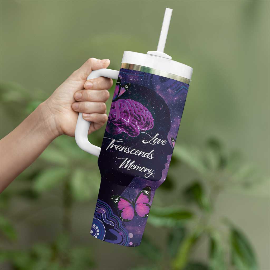 Alzheimer's and Brain Awareness Month Australia Tumbler With Handle Love Transcends Memory