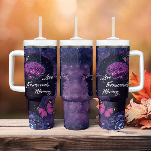 Alzheimer's and Brain Awareness Month Australia Tumbler With Handle Love Transcends Memory