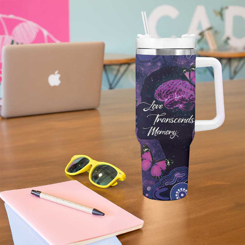 Alzheimer's and Brain Awareness Month Australia Tumbler With Handle Love Transcends Memory