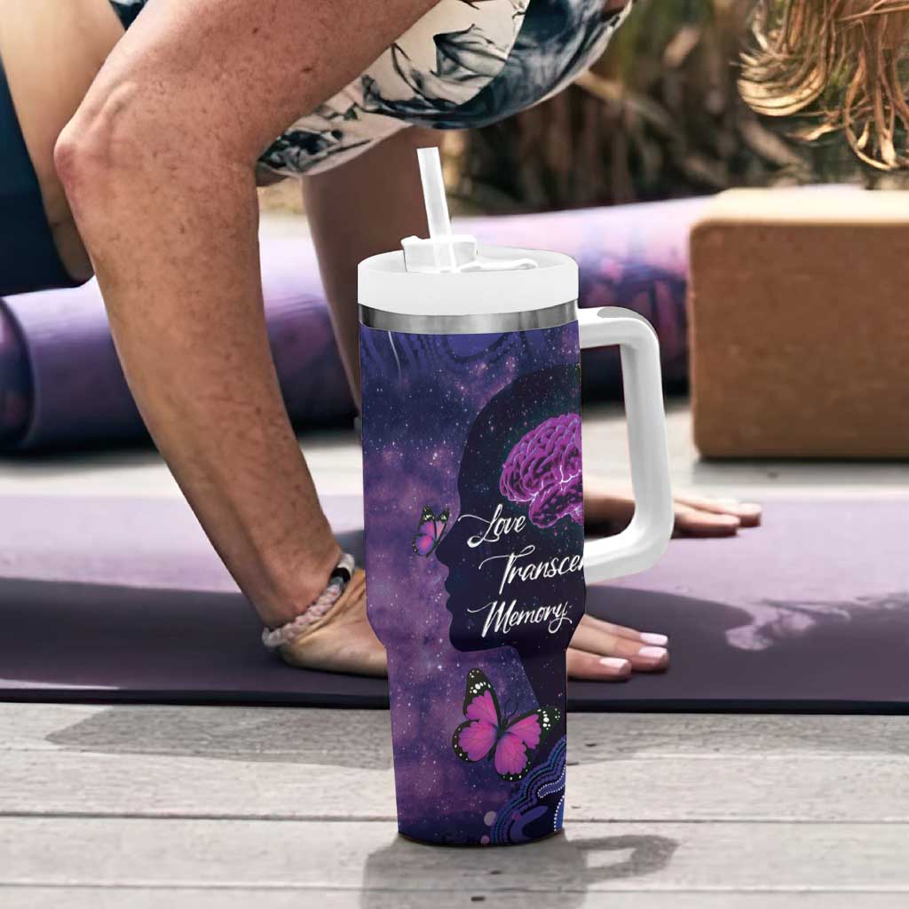 Alzheimer's and Brain Awareness Month Australia Tumbler With Handle Love Transcends Memory