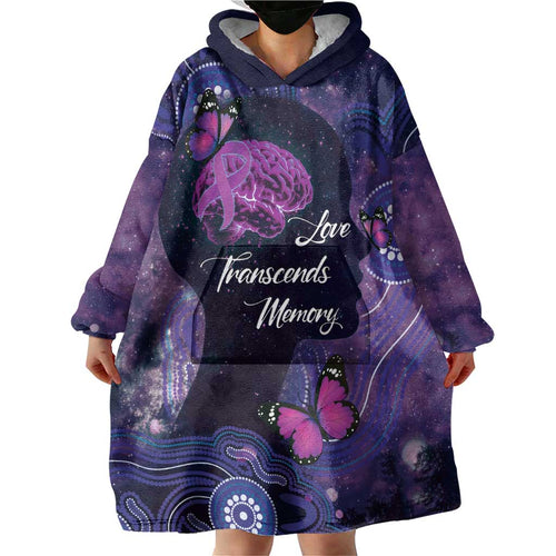Alzheimer's and Brain Awareness Month Australia Wearable Blanket Hoodie Love Transcends Memory