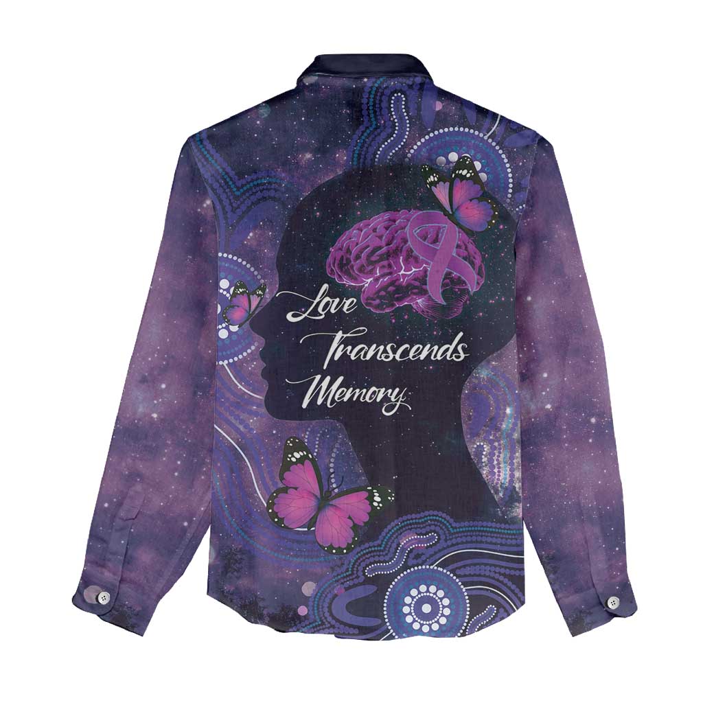 Alzheimer's and Brain Awareness Month Australia Women Casual Shirt Love Transcends Memory