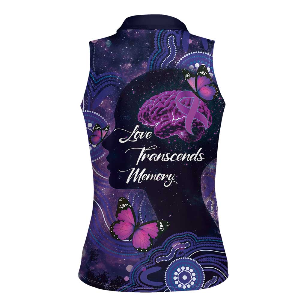 Alzheimer's and Brain Awareness Month Australia Women Sleeveless Polo Shirt Love Transcends Memory