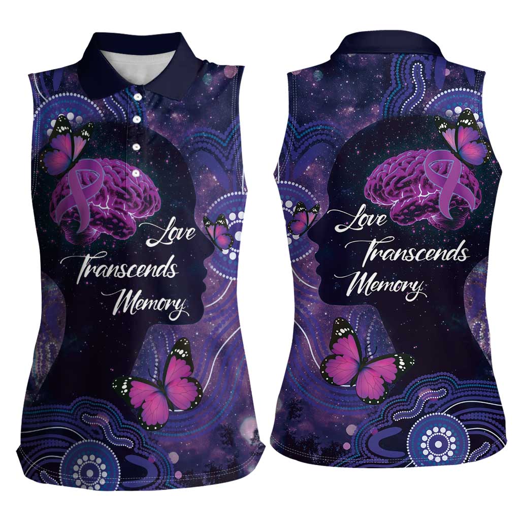 Alzheimer's and Brain Awareness Month Australia Women Sleeveless Polo Shirt Love Transcends Memory