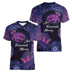 Alzheimer's and Brain Awareness Month Australia Women V-Neck T-Shirt Love Transcends Memory