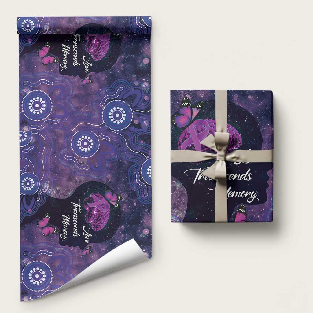 Alzheimer's and Brain Awareness Month Australia Wrapping Paper Love Transcends Memory - Aussie Hoodie
