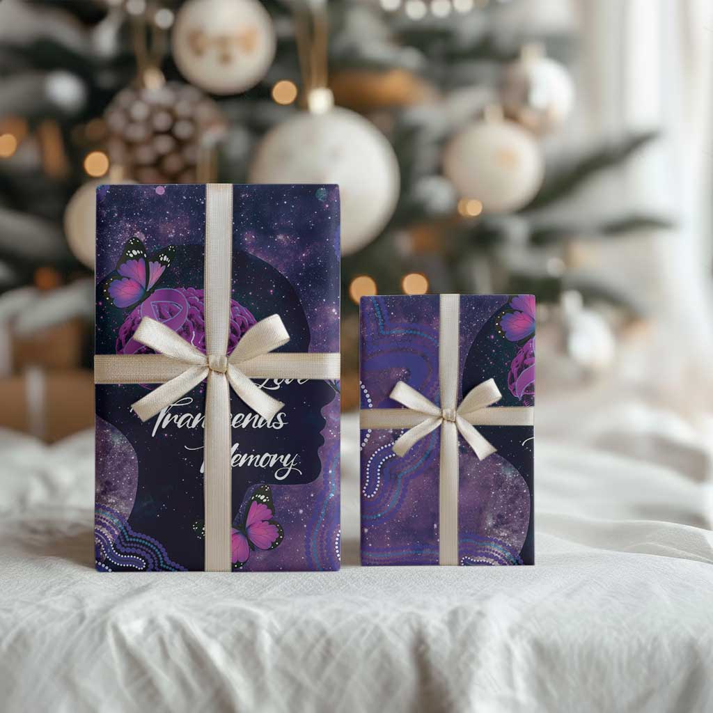 Alzheimer's and Brain Awareness Month Australia Wrapping Paper Love Transcends Memory - Aussie Hoodie