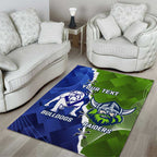 Custom Bulldogs And Raiders Rugby Area Rug Dynamic Style