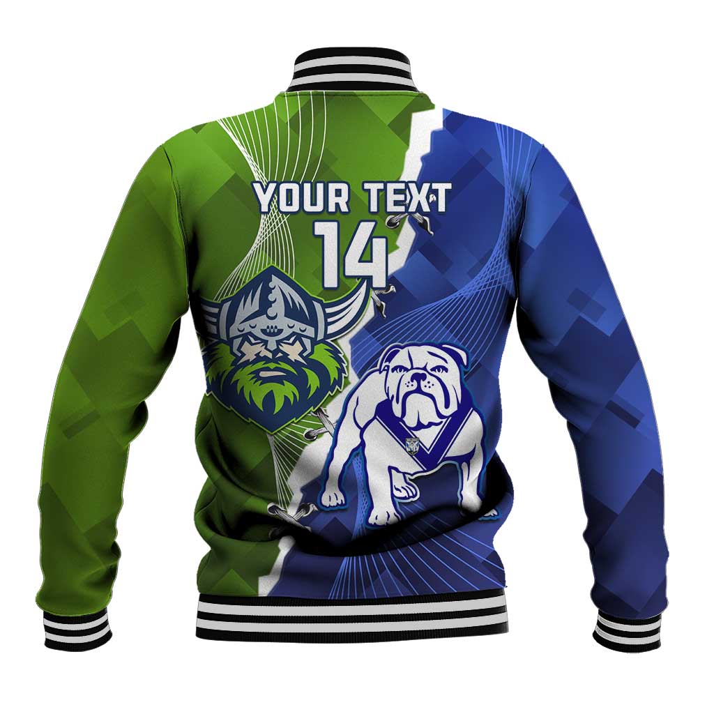Custom Bulldogs And Raiders Rugby Baseball Jacket Dynamic Style