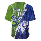 Custom Bulldogs And Raiders Rugby Baseball Jersey Dynamic Style