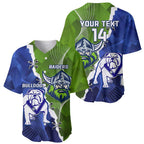 Custom Bulldogs And Raiders Rugby Baseball Jersey Dynamic Style