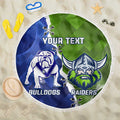 Custom Bulldogs And Raiders Rugby Beach Blanket Dynamic Style