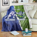Custom Bulldogs And Raiders Rugby Blanket Dynamic Style