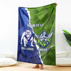 Custom Bulldogs And Raiders Rugby Blanket Dynamic Style